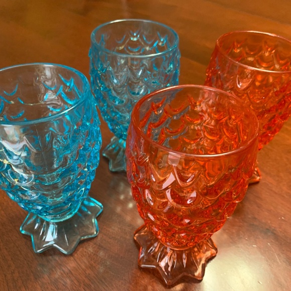 Colorful Pineapple Cocktail Glasses – Set of 4 - Picture 1 of 4